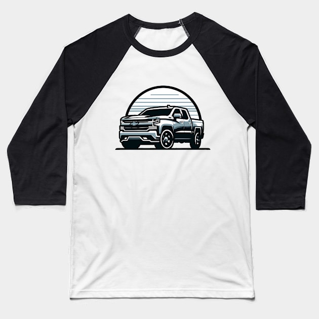 Chevrolet Silverado Baseball T-Shirt by TaevasDesign